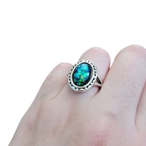 FAIRYCORE RING iridescent silver